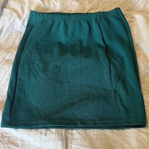 Teal Stretchy Mini Skirt